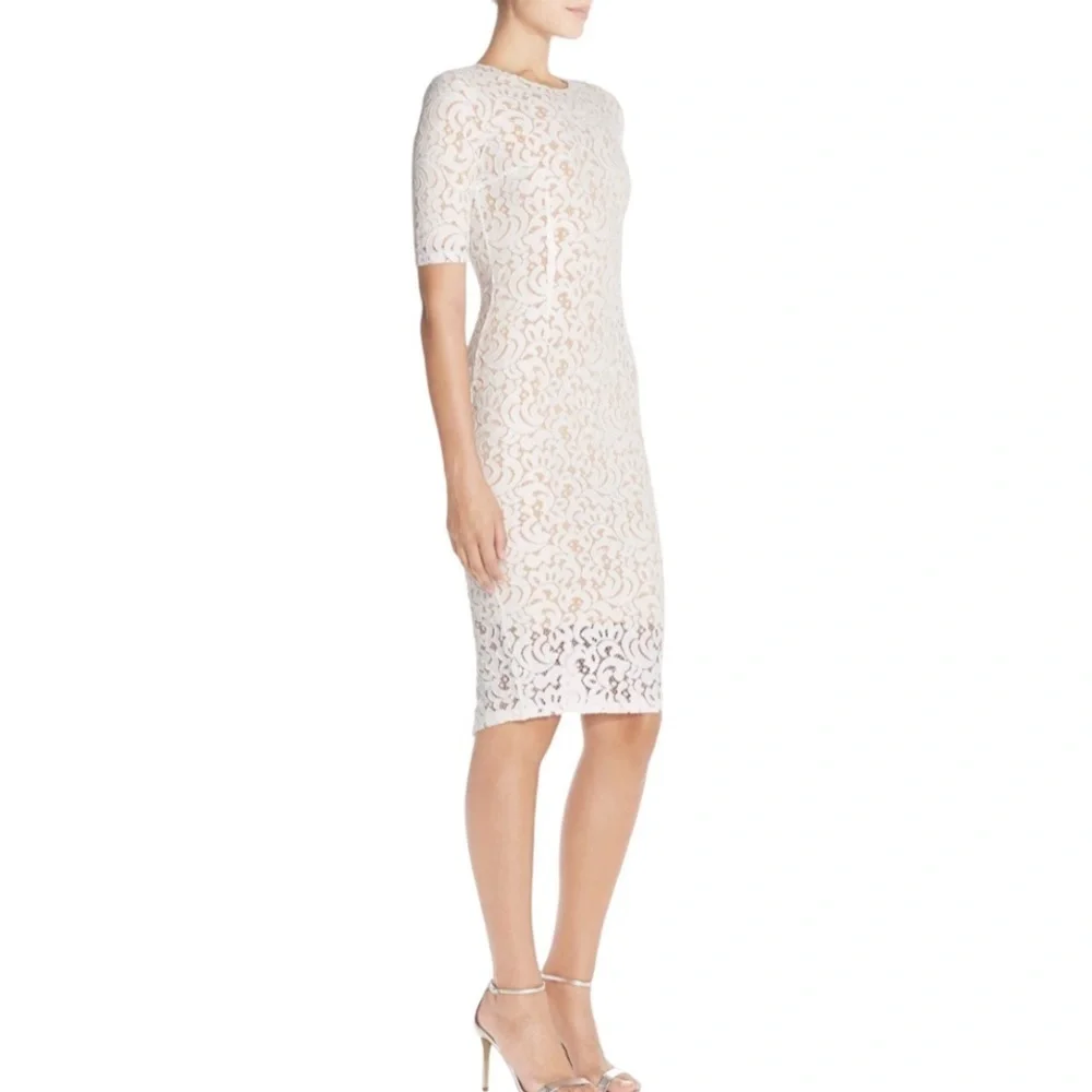 Misha Collection Rosie Lace Midi Dress XS Off white fairy whimsical feminine